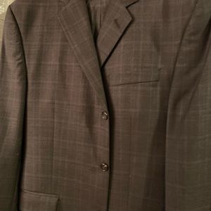 Brown window pane suit